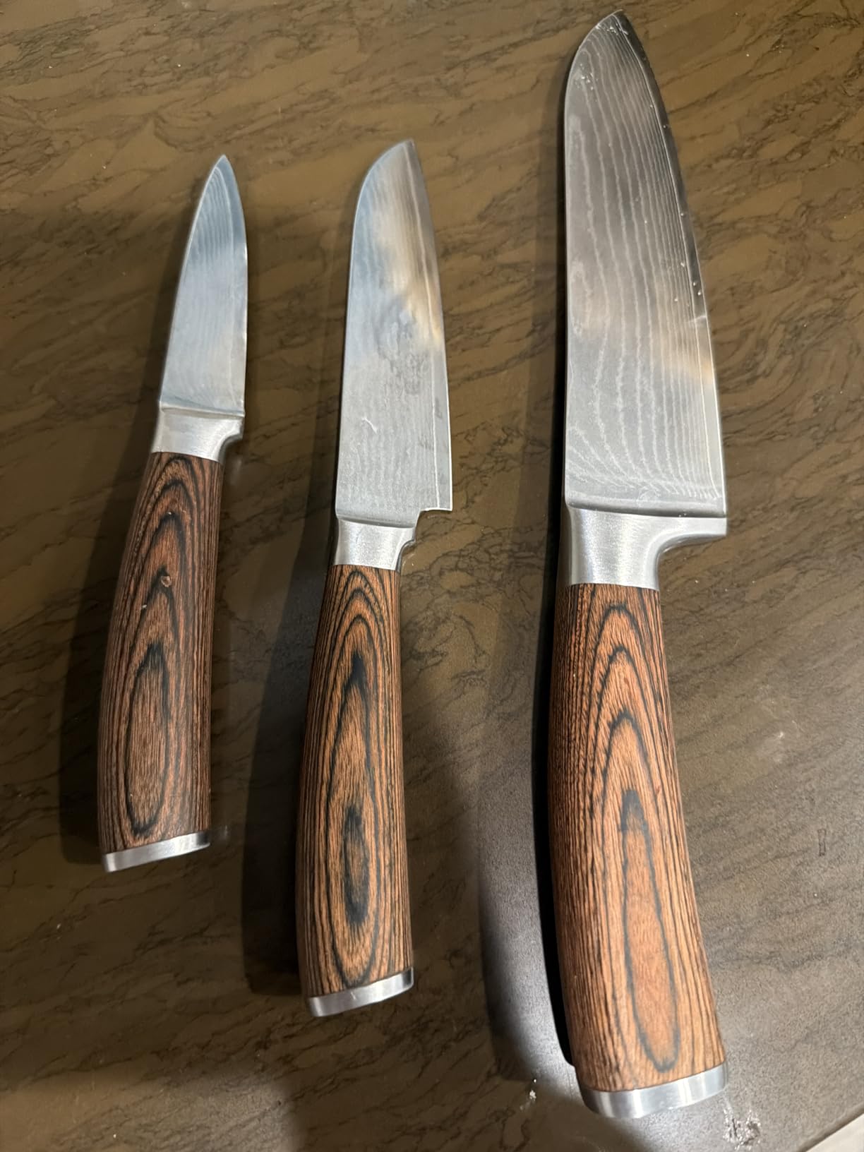 Wakoli EDIB 4-Piece Damascus Knife Set – Professional Chef Knives Set with VG10 Core Blades, 67-Layer Damascus Steel and Ergonomic Pakkawood Handles – Premium Kitchen Knives in Elegant Gift Box - Customer Photo 1
