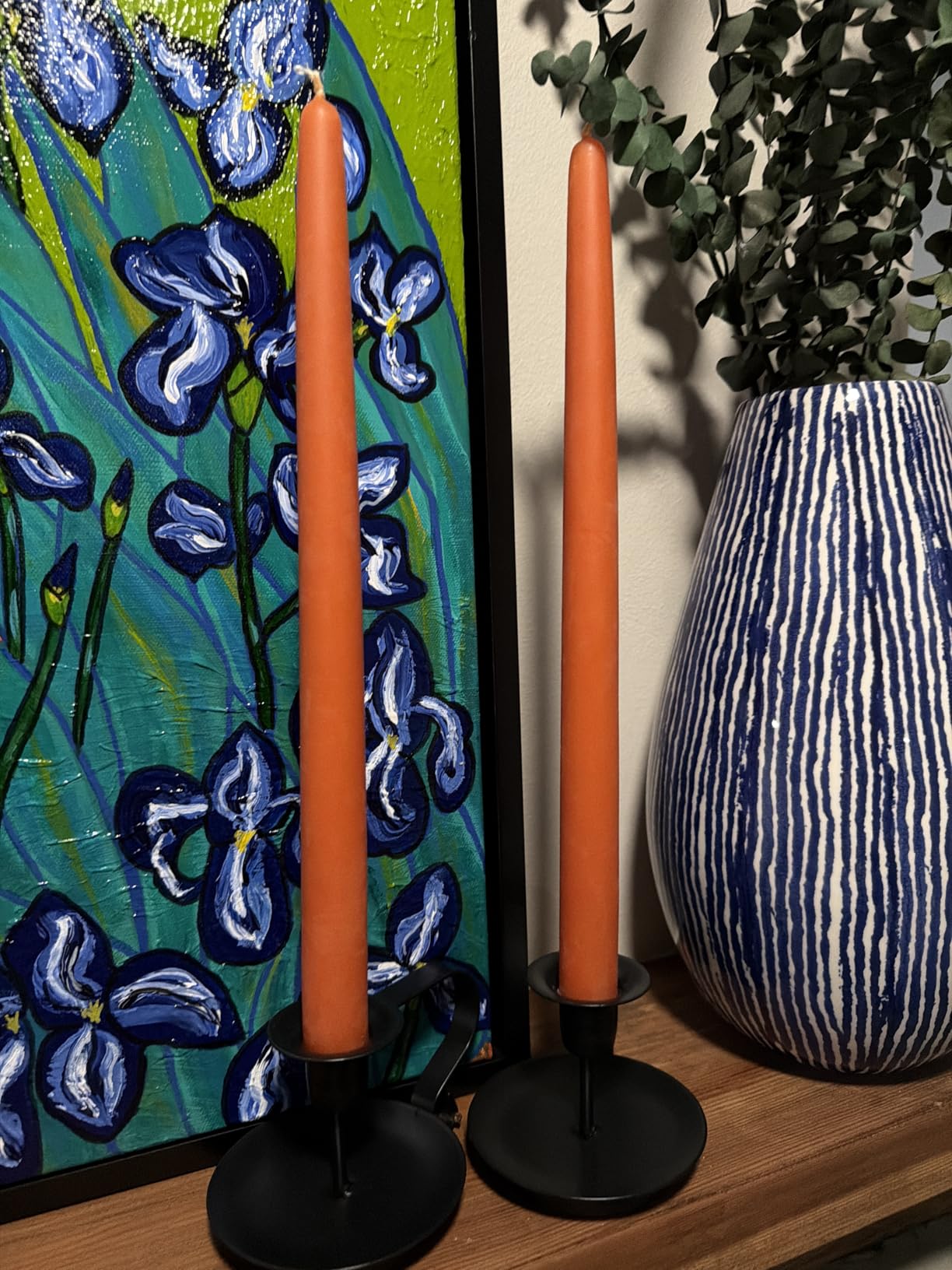 Bluecorn Beeswax Taper Candles, 100% Pure Natural Bees Wax, Pair of 10 Inch Ivory White Tapered Candlesticks, Clean Burning & Dripless, Fragrance Free, Long Lasting, Home Decor, American Made, 1 Count Customer Review Bluecorn Beeswax Taper Candles, 100% Pure Natural Bees Wax, Pair of 10 Inch Ivory White Tapered Candlesticks, Clean Burning & Dripless, Fragrance Free, Long Lasting, Home Decor, American Made, 1 Count - Customer Photo 0