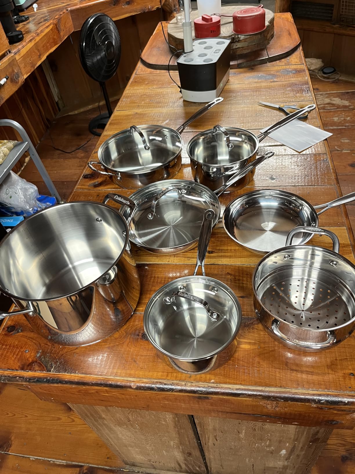 Cuisinart Chef's Classic 11-Piece Stainless Steel Pots and Pans Set, Cookware Set Compatible with Induction, Electric, Gas Cooktops, Aluminum Core for Even Heat, Cool Grip Handles, Dishwasher Safe - Customer Photo 1