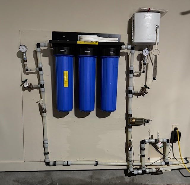 iSpring Whole House Water Filter System, Highly Reduces Sediment, Taste, Odor, and up to 99% Chlorine, 3-Stage w/ 20-Inch Sediment and Carbon Block Filters, Model: WGB32B, 1 iSpring Whole House Water Filter System, Highly Reduces Sediment, Taste, Odor, and up to 99% Chlorine, 3-Stage w/ 20-Inch Sediment and Carbon Block Filters, Model: WGB32B, 1