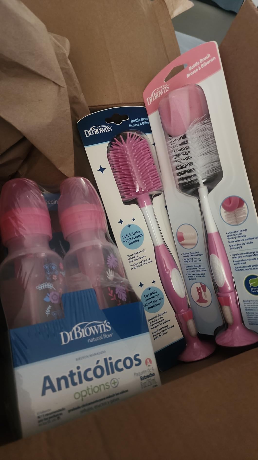 Dr. Brown's Reusable Sponge Baby Bottle Cleaning Brush with Suction Cup Stand, Scrubber and Nipple Cleaner, Pink 1-Pack Customer Review Dr. Brown's Reusable Sponge Baby Bottle Cleaning Brush with Suction Cup Stand, Scrubber and Nipple Cleaner, Pink 1-Pack - Customer Photo 2