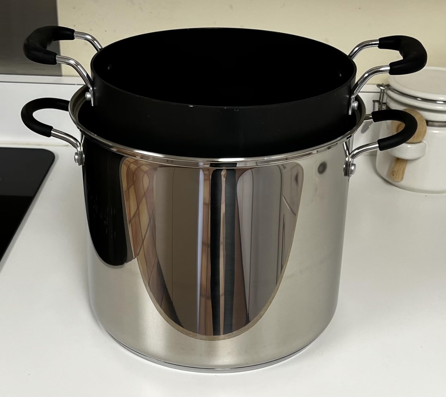 Cook N Home Stockpot Large pot Sauce Pot Induction Pot With Lid Professional Stainless Steel 20 Quart, with Stay-Cool Handles, silver - Customer Photo 0