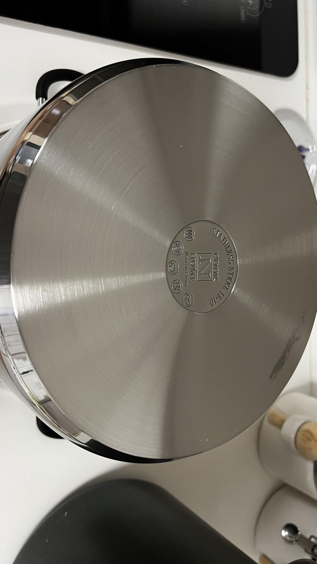 Cook N Home Stockpot Large pot Sauce Pot Induction Pot With Lid Professional Stainless Steel 20 Quart, with Stay-Cool Handles, silver - Customer Photo 1