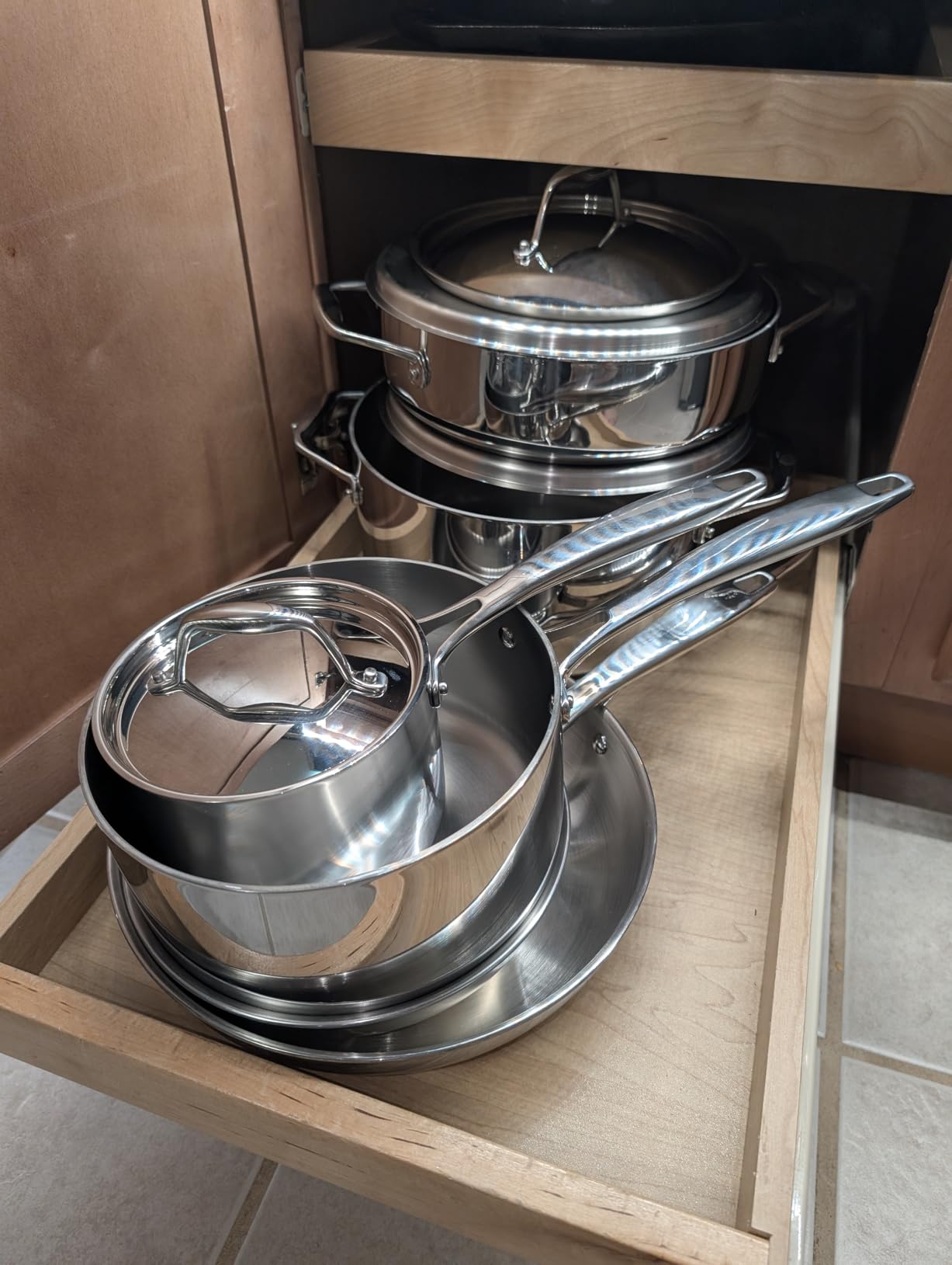 Tramontina Signature Tri-Ply Clad Stainless Steel 12-Piece Cookware Set with Lids, Pots and Pans Kitchen Set, Induction-Ready, Dishwasher-Safe, NSF-Certified, Made in Brazil - Customer Photo 2