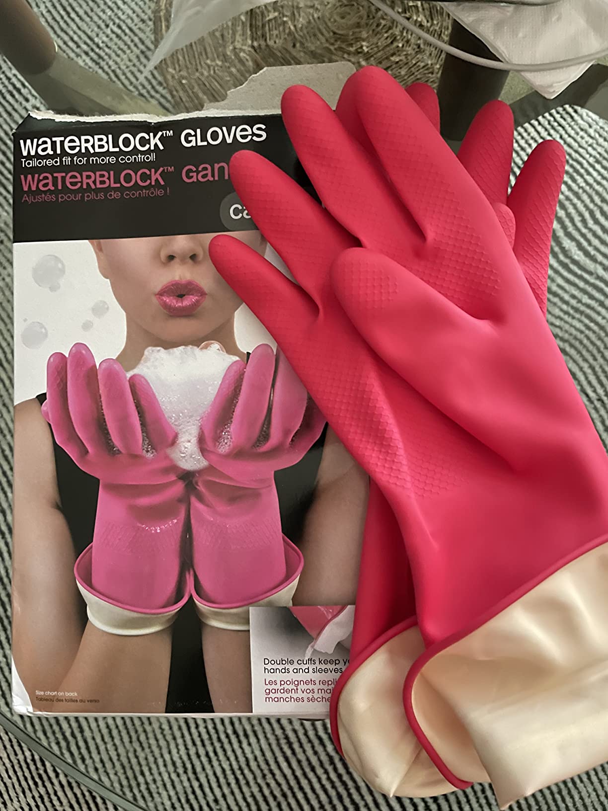 Casabella Premium Waterblock Reusable Household Cleaning Gloves, Medium - Customer Photo 2
