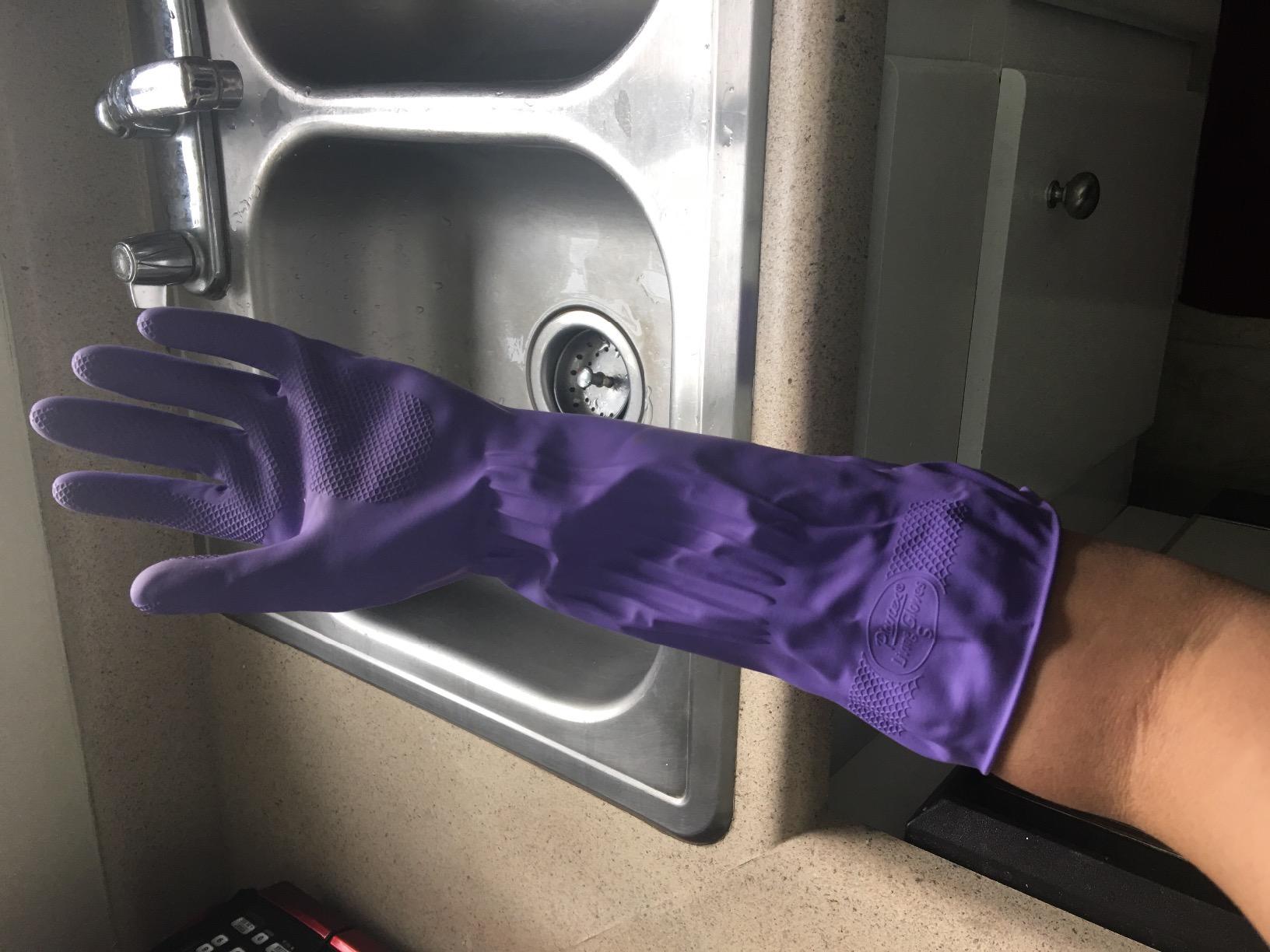 Playtex Living Reuseable Rubber Cleaning Gloves (Medium, 3 Pairs), Premium Protection Reusable Household Gloves - Customer Photo 2