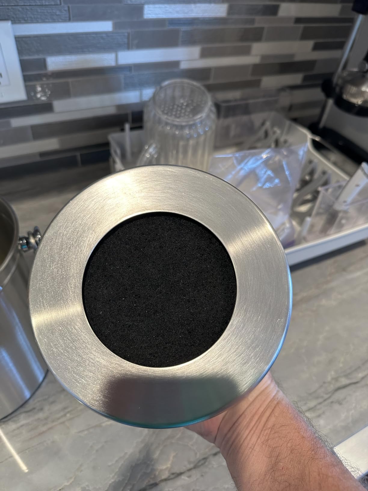 Utopia Kitchen Countertop Compost Bin Kitchen with Charcoal Filter -1.3gallon Stainless Steel Kitchen Compost Bin Countertop - Ideal Kitchen Essentials or Small Composter for Under The Sink Trash customer photo 2