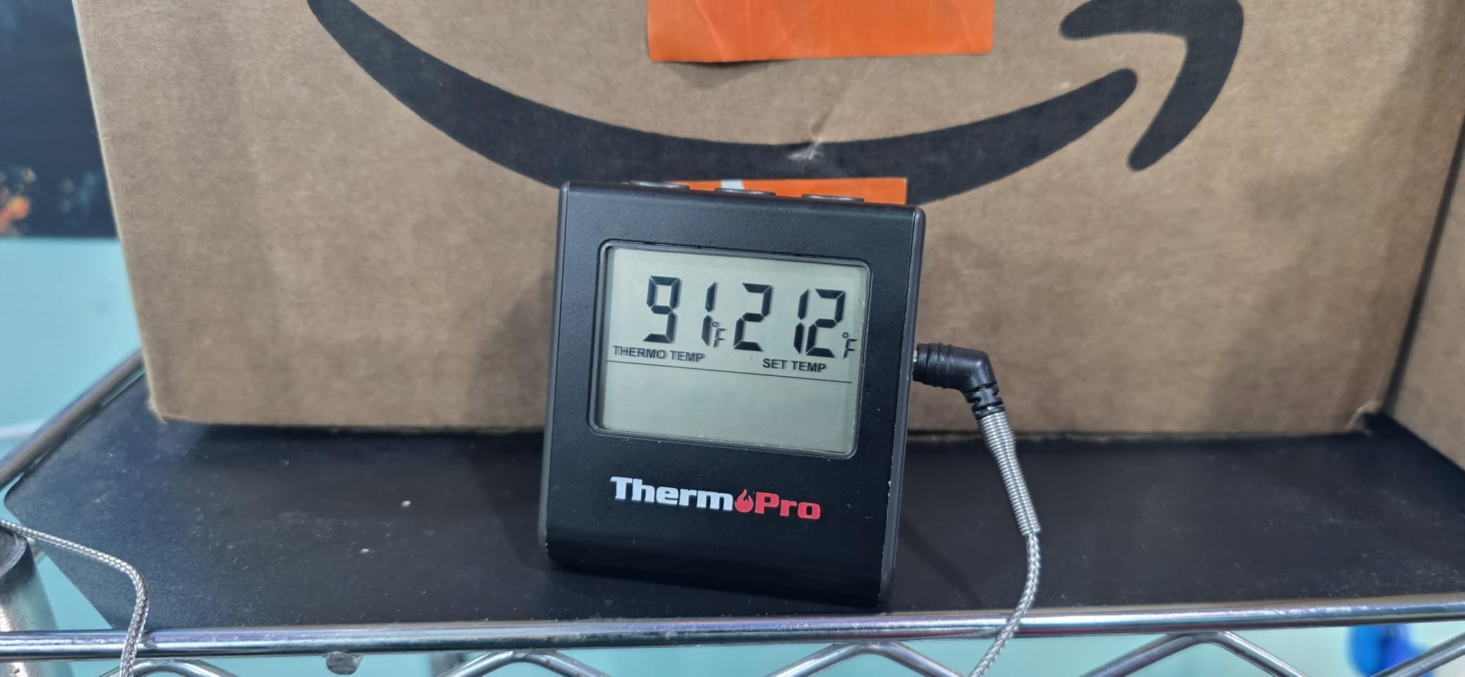 TempPro TP16 Large LCD Digital Cooking Food Meat Thermometer for Smoker Oven Kitchen BBQ Grill Thermometer Clock Timer with Stainless Steel Temperature Probe customer photo 1