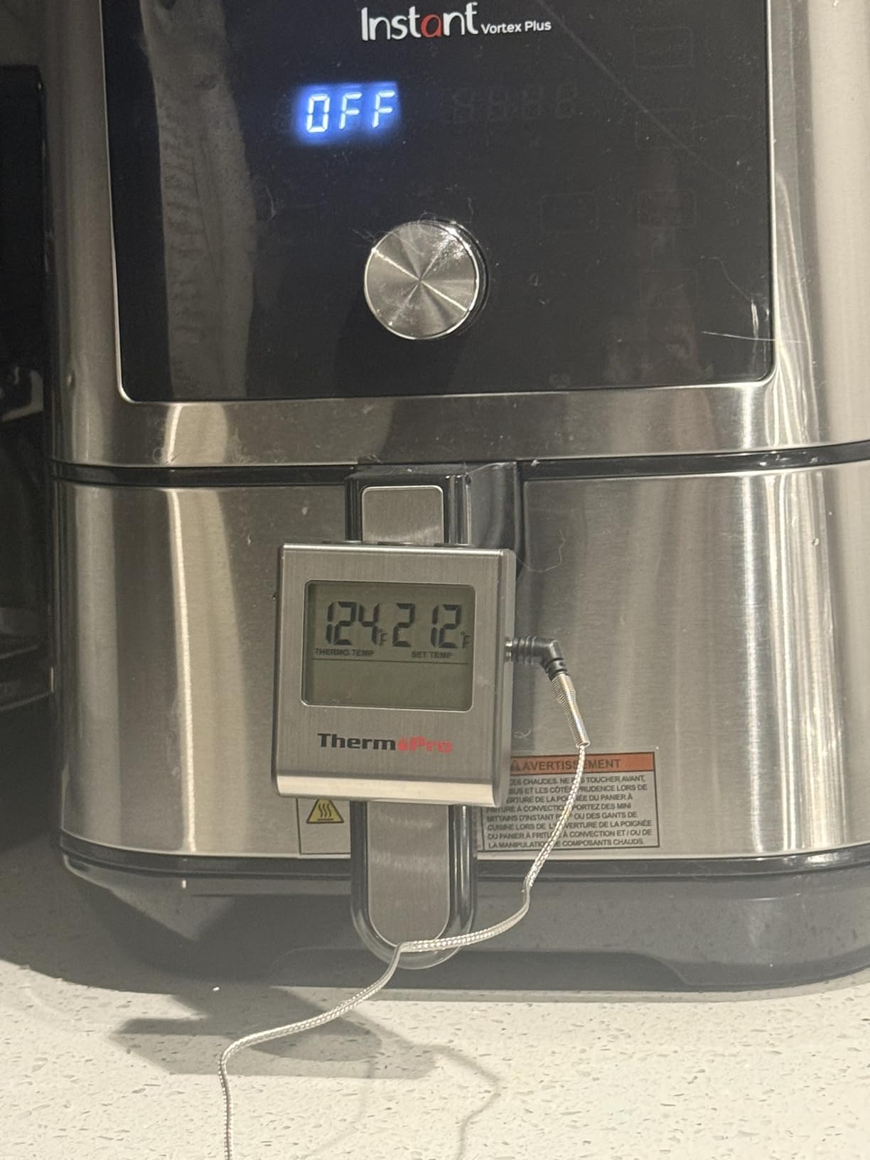 TempPro TP16 Large LCD Digital Cooking Food Meat Thermometer for Smoker Oven Kitchen BBQ Grill Thermometer Clock Timer with Stainless Steel Temperature Probe customer photo 2