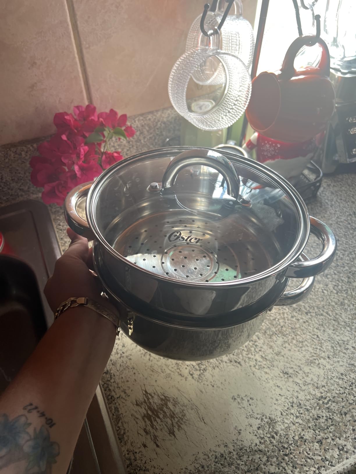 Oster Sangerfield 3.0-Quart Stainless Steel Dutch Oven with Steamer Basket - Durable Kitchen Cookware for Slow Cooking and Steaming customer photo 1