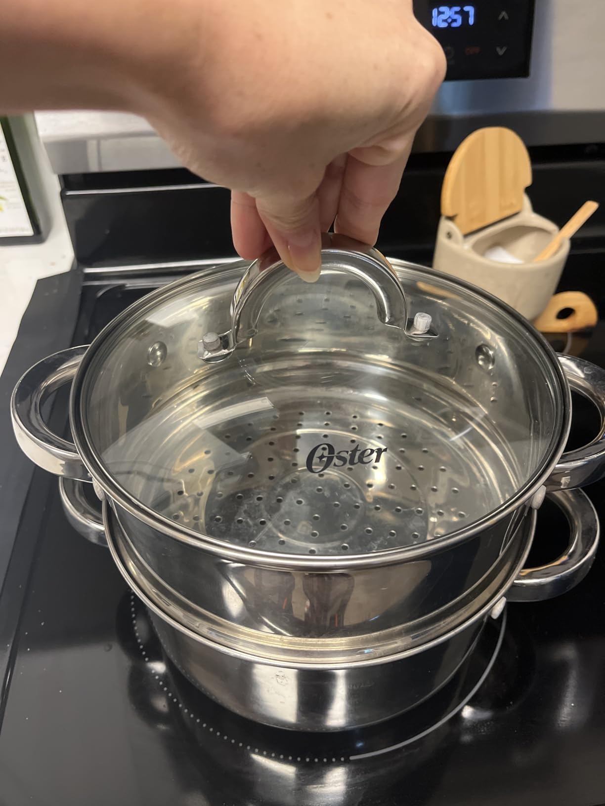 Oster Sangerfield 3.0-Quart Stainless Steel Dutch Oven with Steamer Basket - Durable Kitchen Cookware for Slow Cooking and Steaming customer photo 2