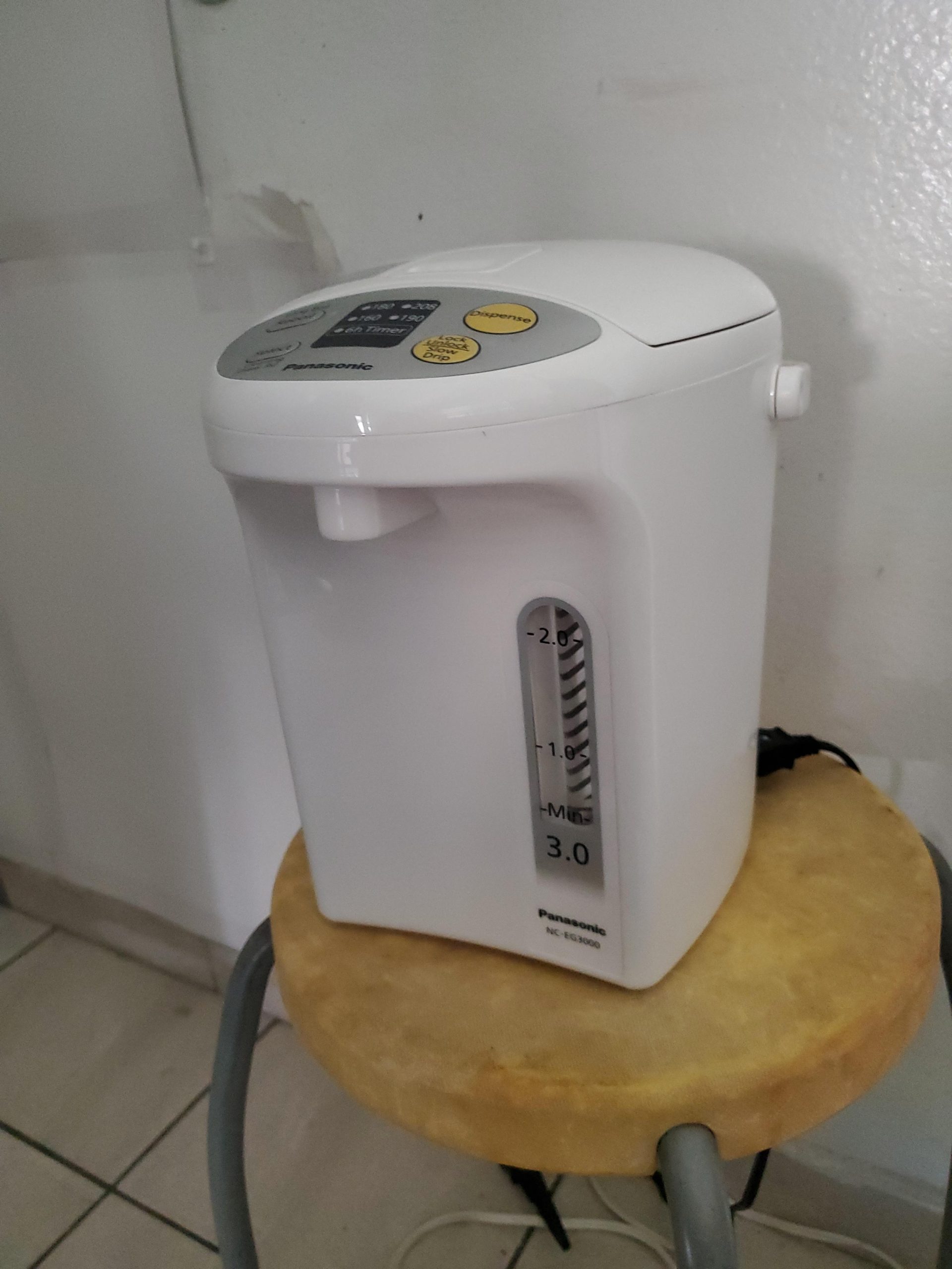 Panasonic 3L Water Boiler Electric Hot Water Dispenser Countertop w/Slow-Drip Mode for Coffee & Tea, 4 Temp Presets, Charcoal‑Purified Stainless, Auto Shut‑Off, Timer & Safety Lock - NC-EG3000 customer photo 2