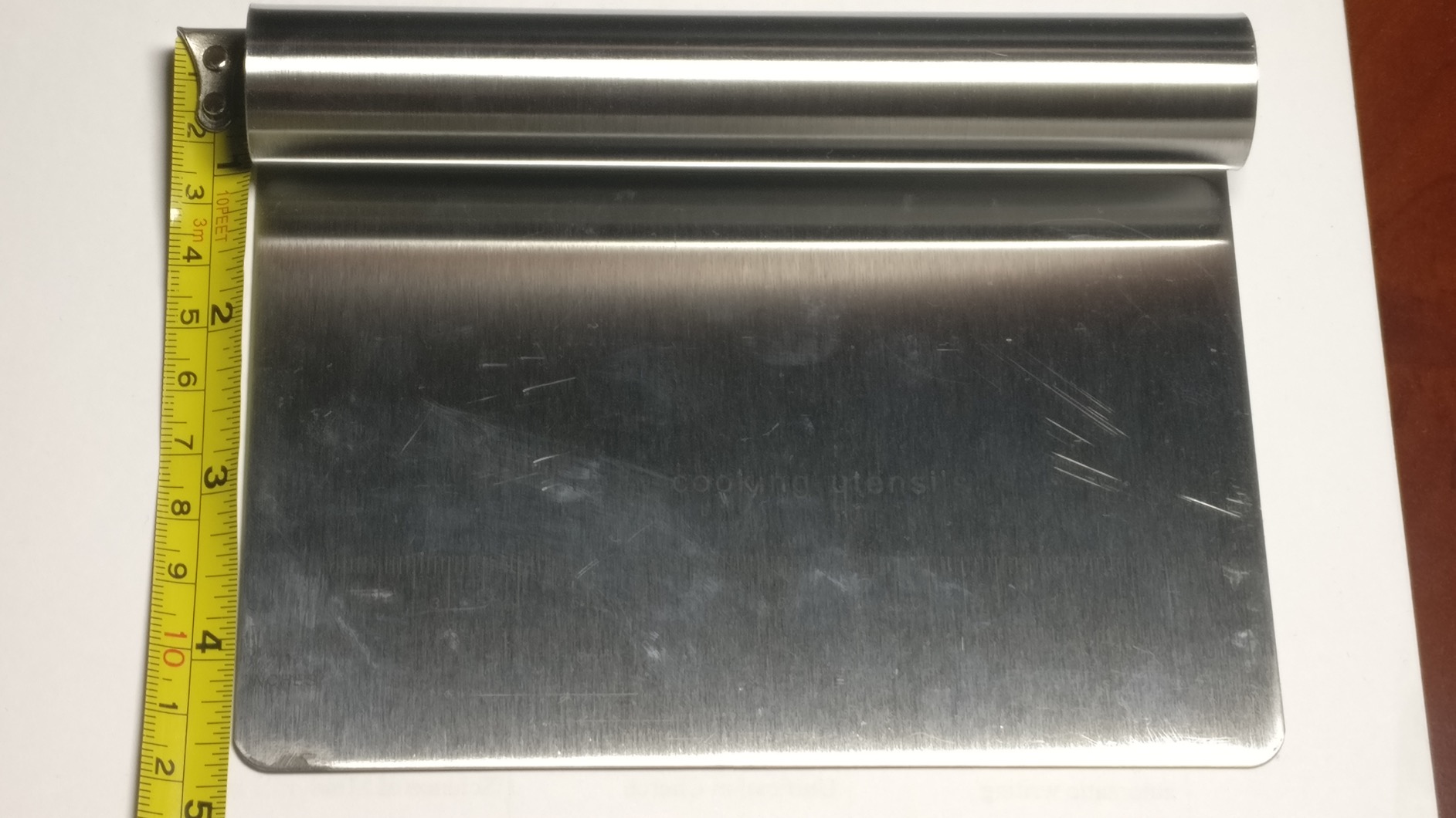 Pro Dough Pastry Scraper/Cutter/Chopper Stainless Steel Mirror Polished with Measuring Scale Multipurpose- Cake, Pizza Cutter - Pastry Bread Separator Scale Knife customer photo 2