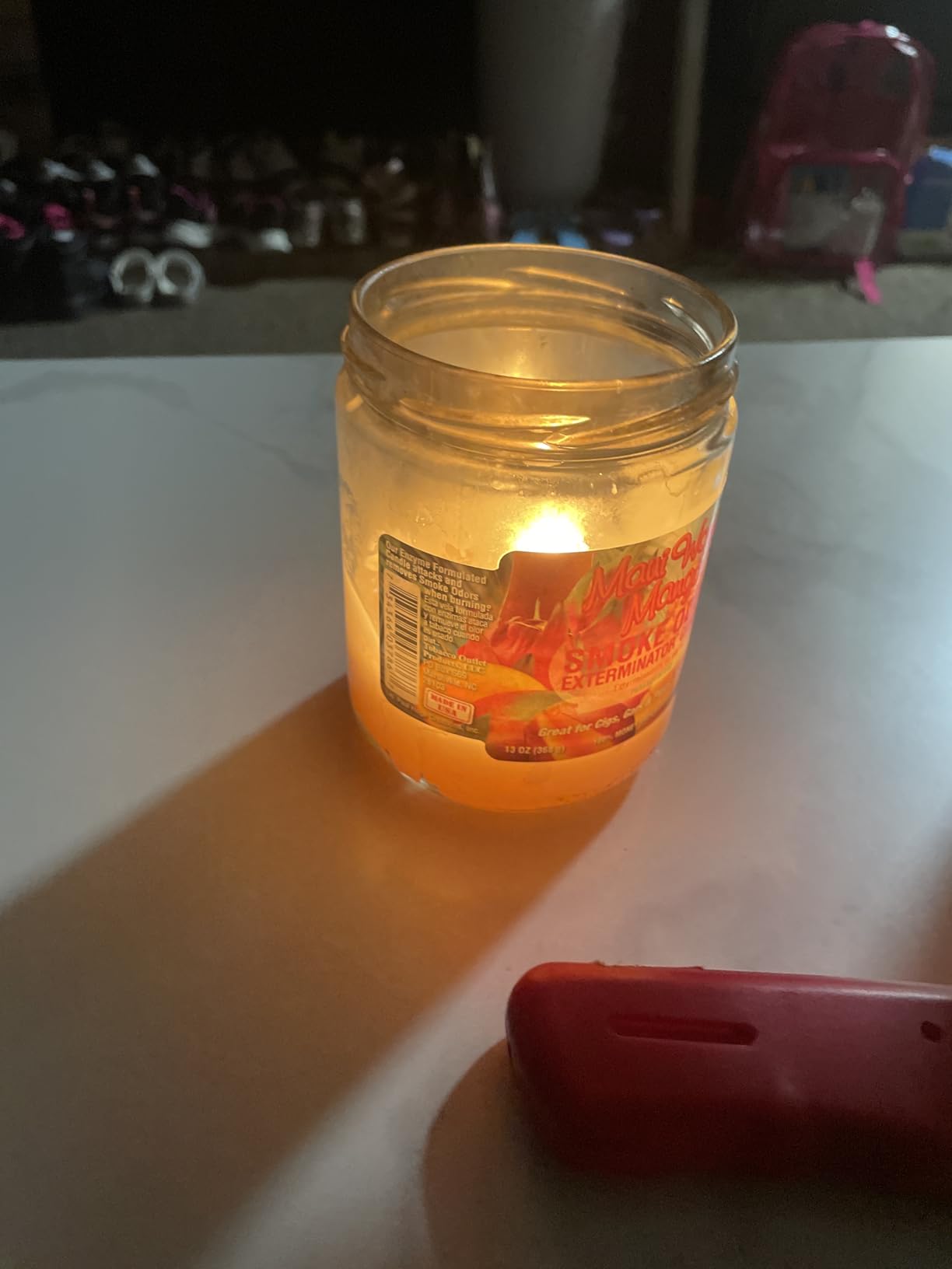 Smoke Odor Exterminator 13oz Jar Candle, Maui Wowie Mango Customer Review Smoke Odor Exterminator 13oz Jar Candle, Maui Wowie Mango - Customer Photo 0