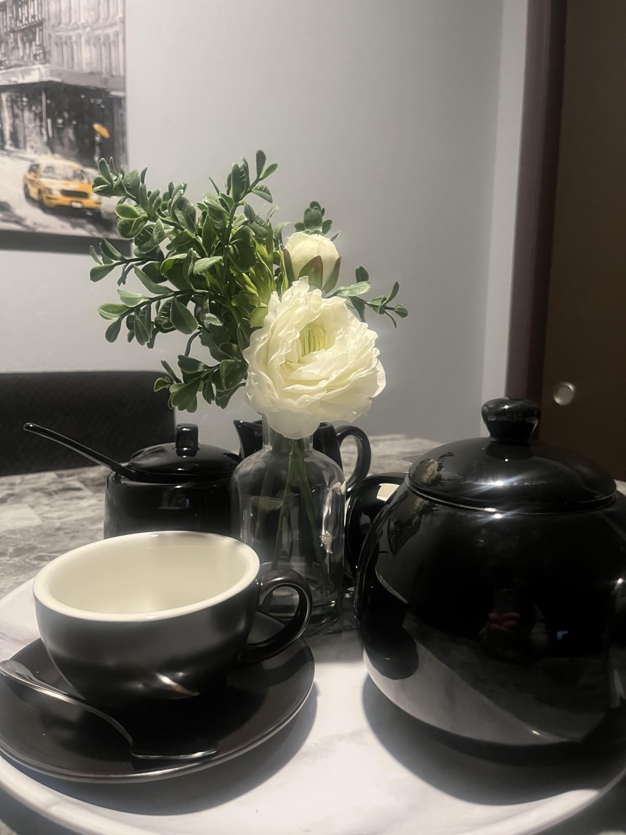 Latte Art Cup and Saucer for Latte & Cappuccino, Great Cup Shape for Coffee Shop and Barista, Ceramic (Glossy Light Blue, 10.5 oz) Customer Review Latte Art Cup and Saucer for Latte & Cappuccino, Great Cup Shape for Coffee Shop and Barista, Ceramic (Glossy Light Blue, 10.5 oz) - Customer Photo 0