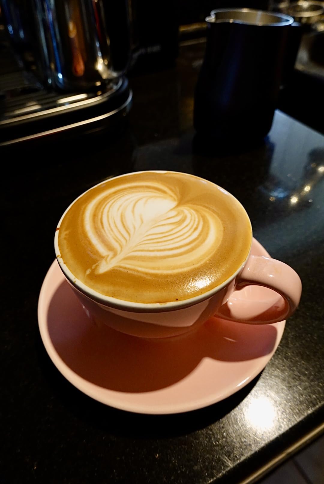 Latte Art Cup and Saucer for Latte & Cappuccino, Great Cup Shape for Coffee Shop and Barista, Ceramic (Glossy Light Blue, 10.5 oz) Customer Review Latte Art Cup and Saucer for Latte & Cappuccino, Great Cup Shape for Coffee Shop and Barista, Ceramic (Glossy Light Blue, 10.5 oz) - Customer Photo 2