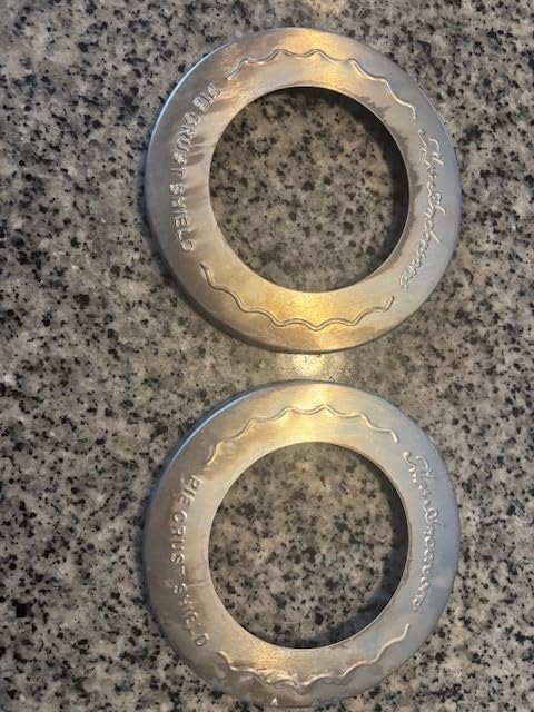 Mrs. Anderson's Baking Pie Crust Protector Shield, Set Of 2, Fits 9.5-Inch And 10-Inch Pie Plates, Prevents Over-Browning And Spills customer photo 1