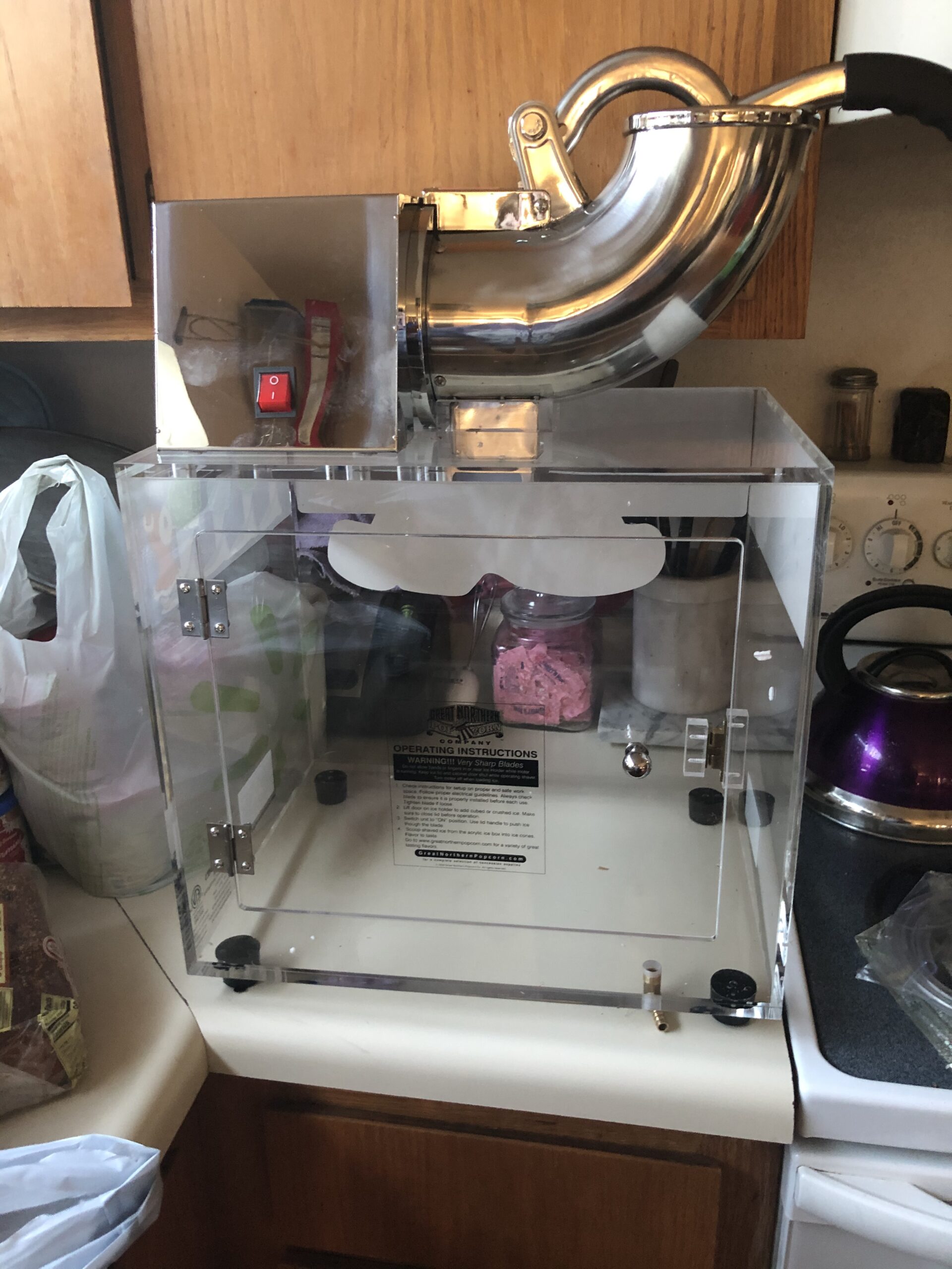 Polar Blast Snow Cone Machine - Acrylic Crushed Ice Maker Grinds Up to 500lbs of Ice Per Hour for Parties, Events, and More by Great Northern Popcorn - Customer Photo 2