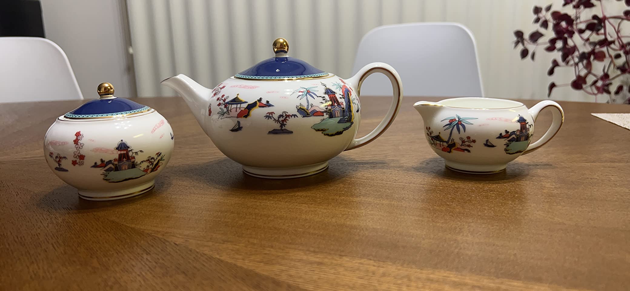 Wedgwood Wonderlust Blue Pagoda 3-Piece Tea Set - Customer Photo 0