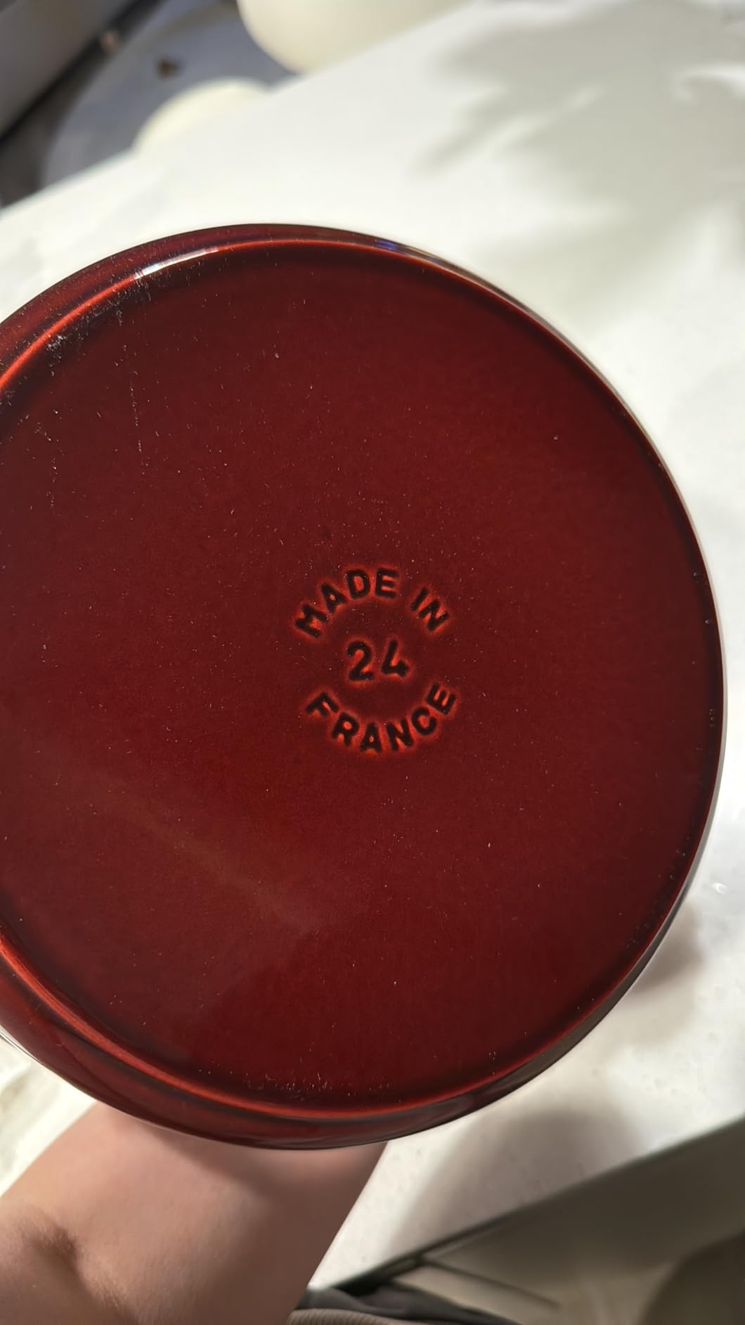 STAUB Cast Iron Round Cocotte, Dutch Oven, 4-quart, serves 3-4, Made in France, Turquoise Customer Review STAUB Cast Iron Round Cocotte, Dutch Oven, 4-quart, serves 3-4, Made in France, Turquoise - Customer Photo 0