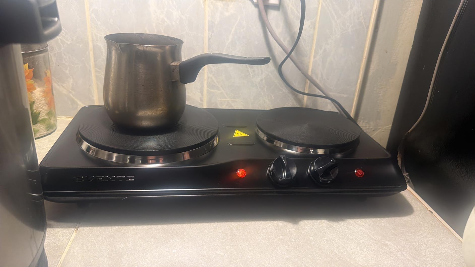 OVENTE Electric Countertop Double Burner, 1700W Cooktop with 7.25 OVENTE Electric Countertop Double Burner, 1700W Cooktop with 7.25