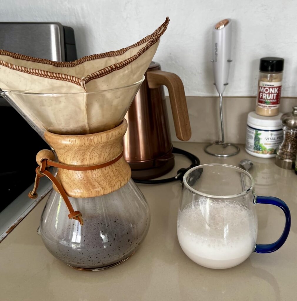 CoffeeSock 'The Original' Reusable 100% Organic Cotton Coffee Filters - 2 pack - Fits Chemex Filters 6-13 cup Half Moon | Coffee Sock Cloth Coffee Filter | Organic Cotton Alternative - Eco-Friendly - Customer Photo 1