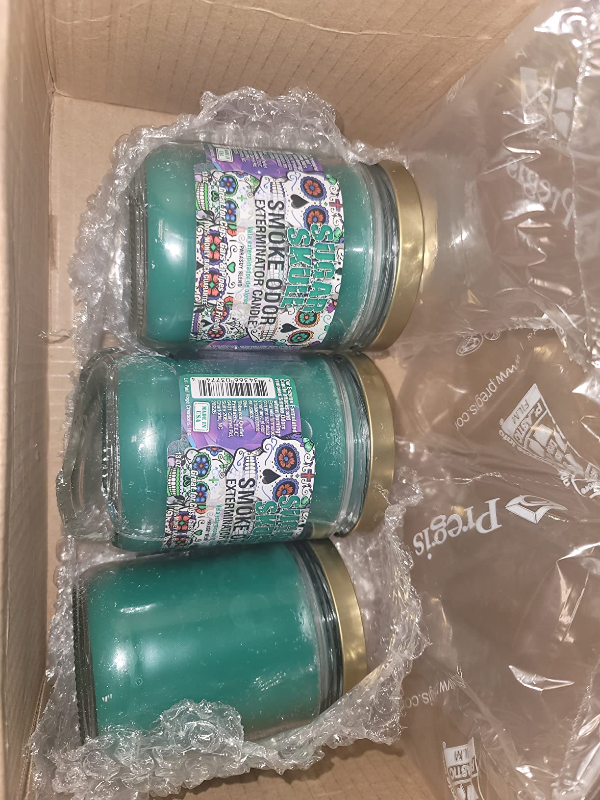 Smoke Odor Exterminator 13oz Jar Candles Sugar Skull, Pack of 2 Customer Review Smoke Odor Exterminator 13oz Jar Candles Sugar Skull, Pack of 2 - Customer Photo 1