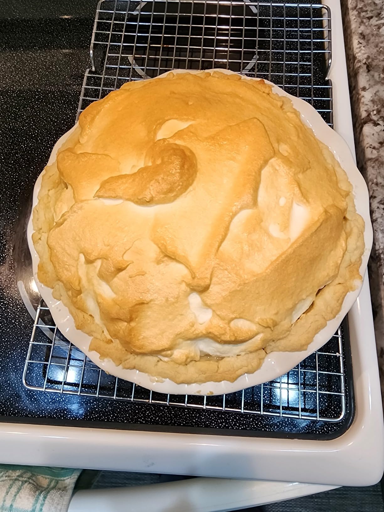 Farberware Bakers Advantage Durable Stoneware Ceramic Pie Dish, Ideal for Making Sweet and Savory Dishes, Heat Resistant, 10 Inch, Teal customer photo 1