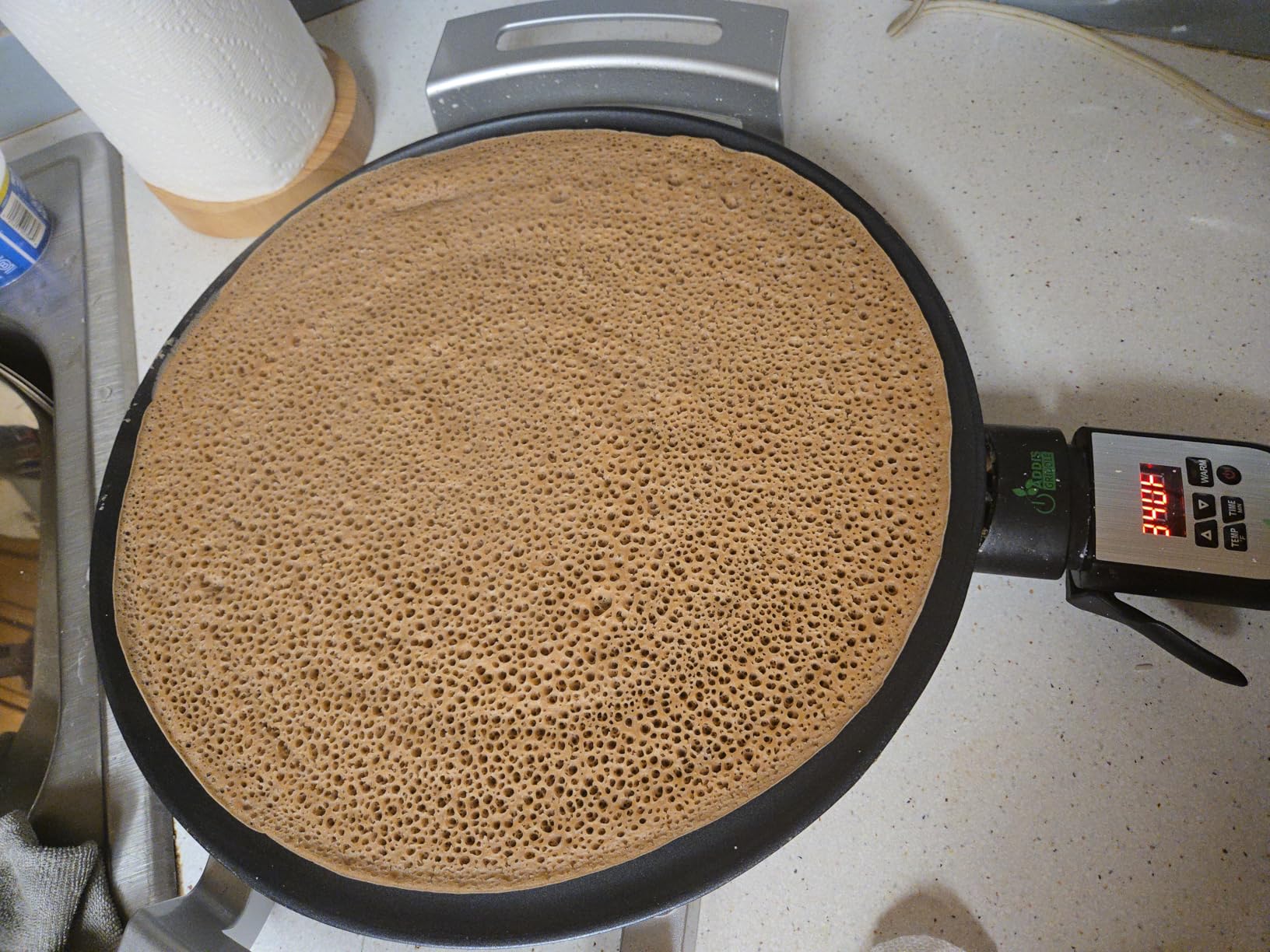 Addis Griddle (Mitad/Mogogo) -16 inch Digital Electric Griddle for Injera, Lefse, Pancake - Even Heat Distribution customer photo 1