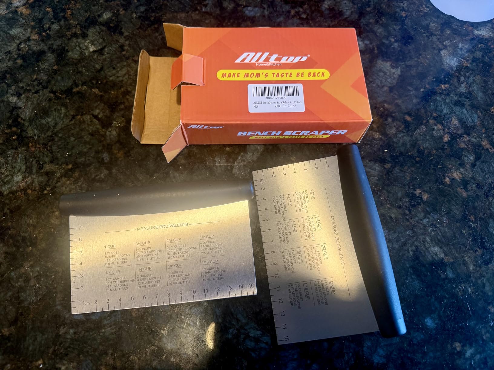 ALLTOP Bench Scraper & Chopper for Kitchen - Ideal Baking Essential Utensil,Stainless Steel Pastry/Dough/Food Cutter Tool customer photo 2