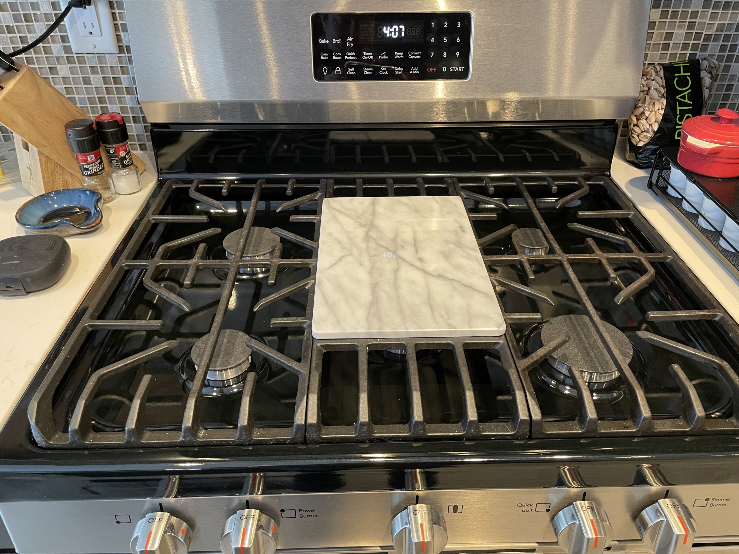 JEmarble Pastry Board 16x24 inch(Gray) with Non-Slip Rubber Feets for Stability Perfect for Keep the Dough Cool and Chocolate Tempering(Premium Quality) customer photo 1