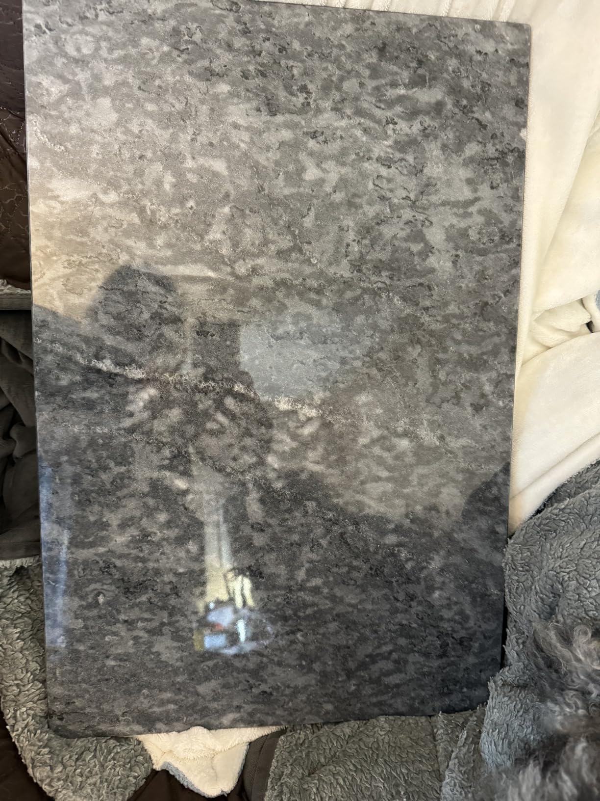 JEmarble Pastry Board 16x24 inch(Gray) with Non-Slip Rubber Feets for Stability Perfect for Keep the Dough Cool and Chocolate Tempering(Premium Quality) customer photo 2