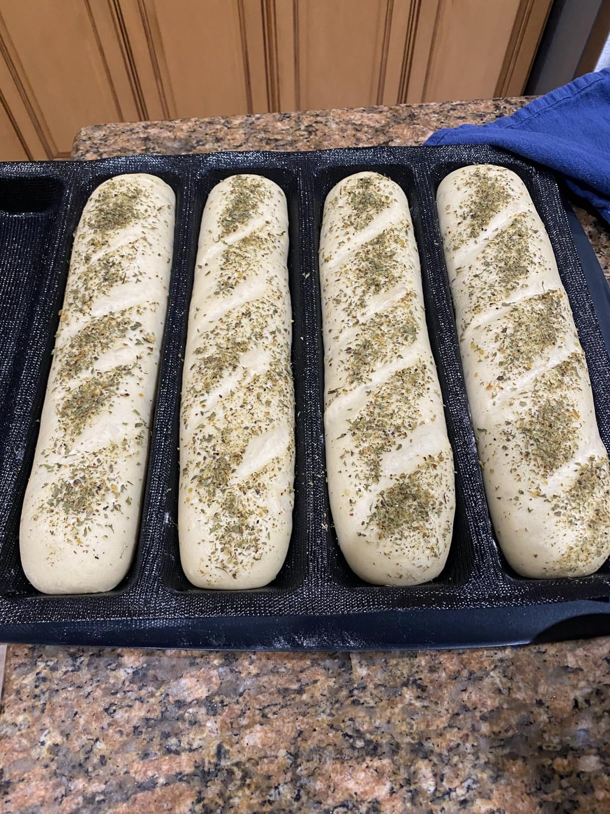 Silicone Perforated Baking Forms Sandwich Mold French Baguette Bread Pan Food Mat 5 Loaf Non-Stick Baking Liners customer photo 2