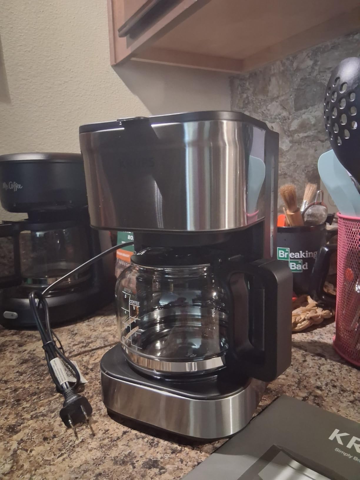 KRUPS Simply Brew Compact 5 Cup Coffee Maker: Stainless Steel Design, Pause & Brew, Keep Warm, Reusable Filter, Drip-Free Carafe - Customer Photo 1