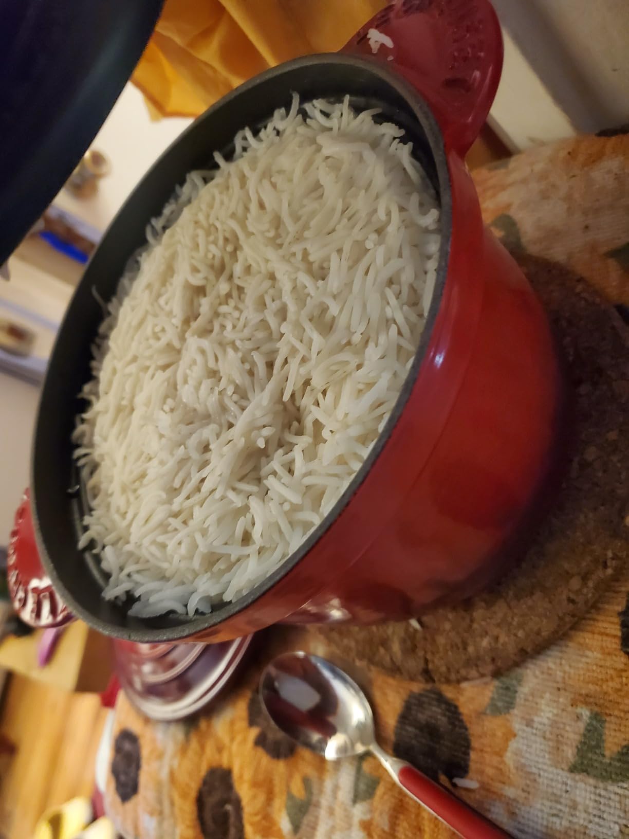 Le Creuset Enameled Cast Iron Rice Pot with Lid & Stoneware Insert, 2.25 qt., Cerise customer photo 1