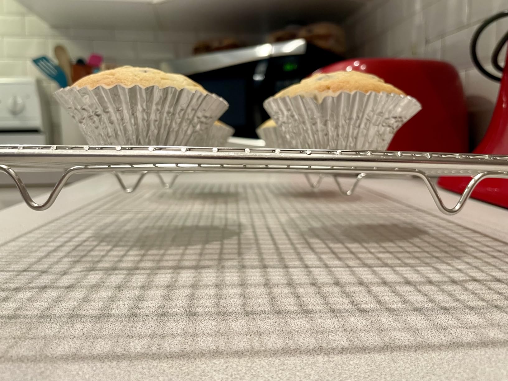 Ultra Cuisine Oven-Safe, Dishwasher-Safe 100% Stainless Steel Cooling and Baking Rack Set Heavy Duty Tight-Wire - 11.5 x 16.5-inch - Set of 2 - Half Sheet Pan Cooling Racks customer photo 1