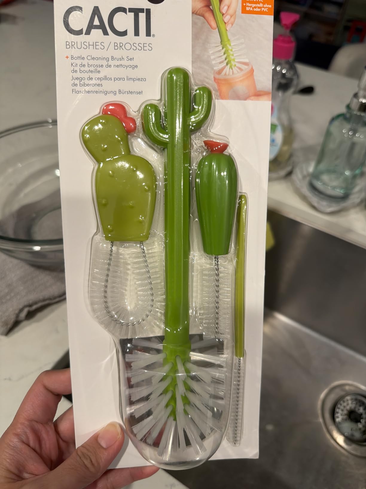 Boon Cacti Bottle Cleaning Brush Set - Includes Bottle Brush, Nipple Brush, Detail Brush, and Straw Brush - Baby Bottle Brush Set for Bottle Drying Rack - Baby Essentials - 4 Count Customer Review Boon Cacti Bottle Cleaning Brush Set - Includes Bottle Brush, Nipple Brush, Detail Brush, and Straw Brush - Baby Bottle Brush Set for Bottle Drying Rack - Baby Essentials - 4 Count - Customer Photo 3