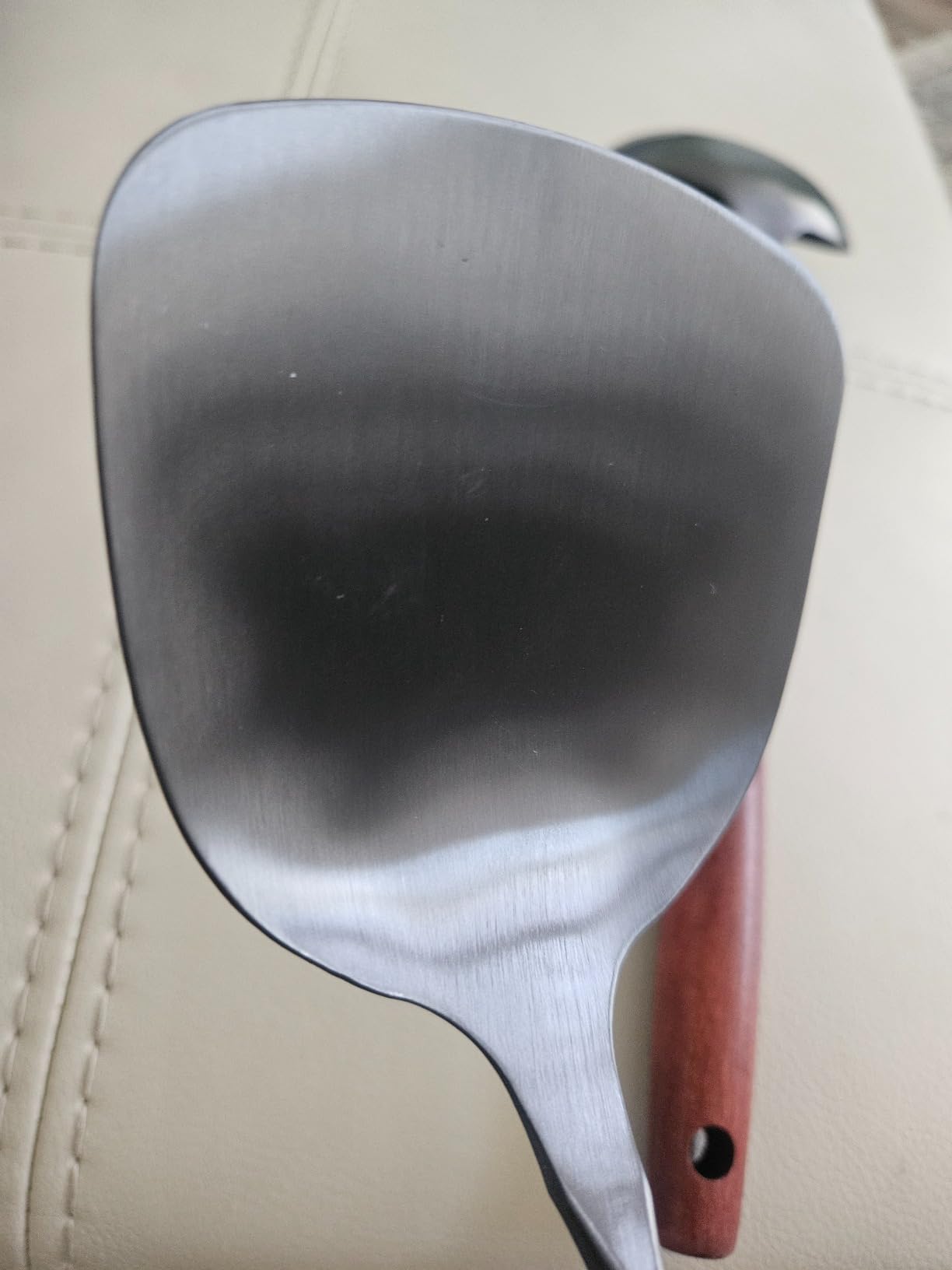 FJNATINH Spatula & Ladle Wok Tool Set, 14.2-15 inches Wok Utensils, Stainless Steel Wok Spatula customer photo 2