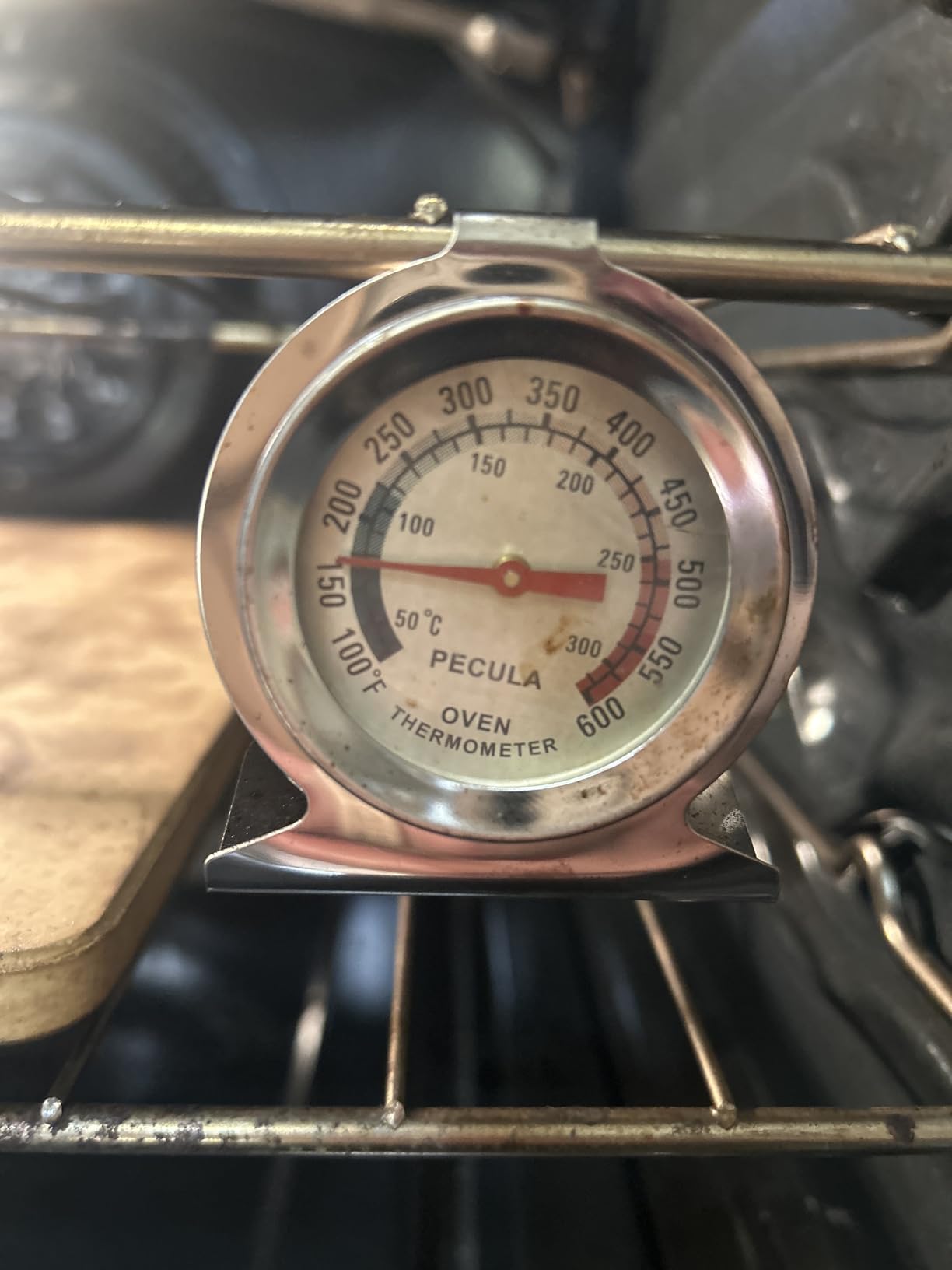 Stainless Steel Oven Thermometer 50-300°C/100-600°F, Analog Instant Read, Battery-Free Kitchen Cooking Thermometer, Hook & Stand Design Food Thermometer for Oven, Grill, Smoker, Fryer customer photo 1