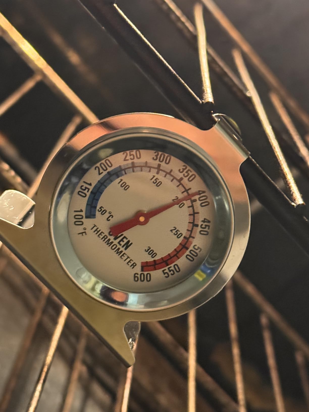 Stainless Steel Oven Thermometer 50-300°C/100-600°F, Analog Instant Read, Battery-Free Kitchen Cooking Thermometer, Hook & Stand Design Food Thermometer for Oven, Grill, Smoker, Fryer customer photo 2