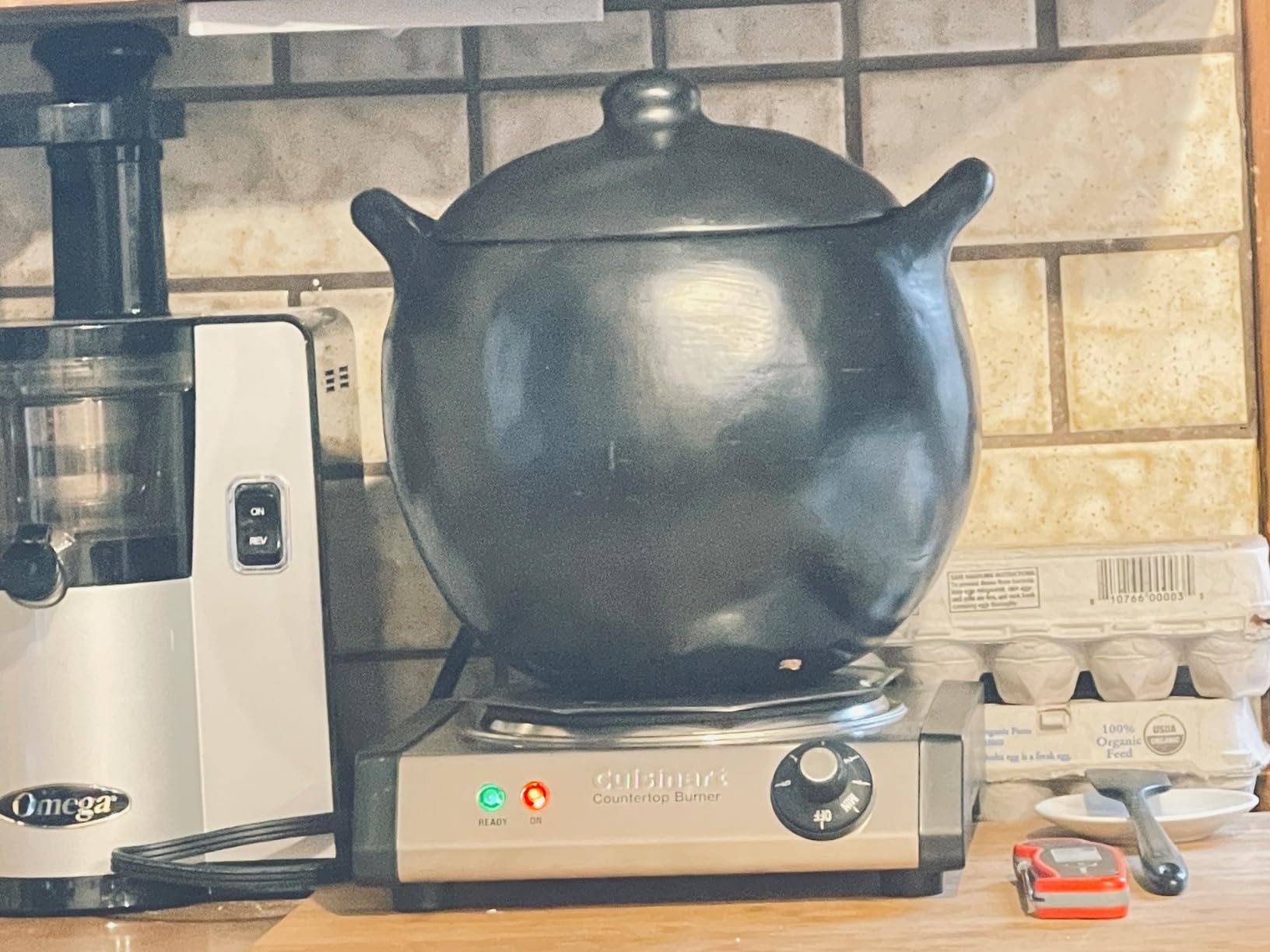 Authentic Chamba Soup & Bean Pot - Elegant Handmade Black Clay Dutch Oven with Cover - Perfect for Soups, Beans, Stocks & More - Versatile & Durable - Customer Photo 0