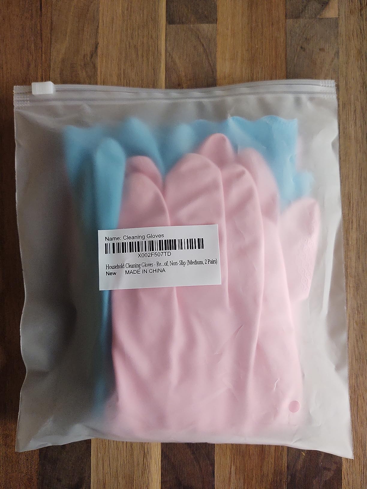 HSL Household Cleaning Gloves - Reusable Kitchen Dishwashing Gloves with Latex Free, Cotton lining, Waterproof, Non-Slip (Large, 2 Pairs) - Customer Photo 2