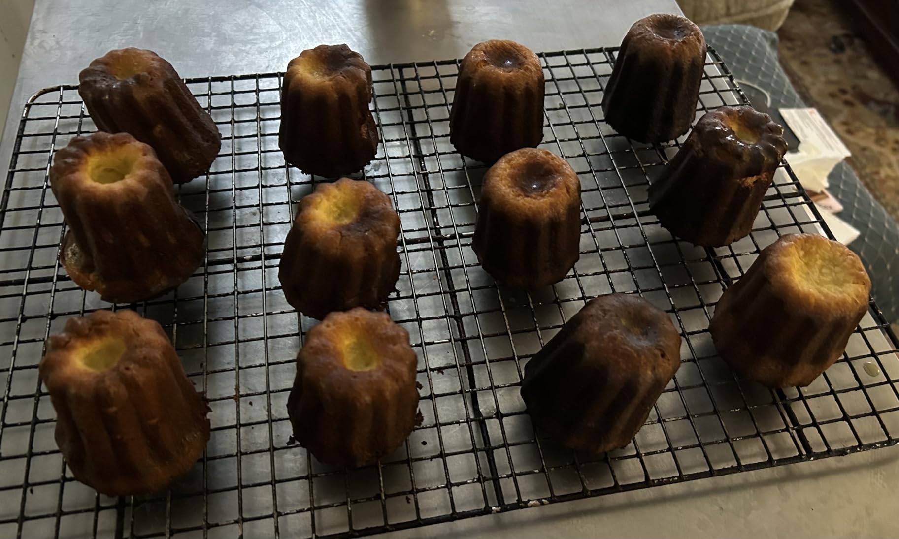 The Love 12-Cavity Nonstick Canele Mold Baking Cake Pan for Bread Muffin Cake Baking Pan, Gold customer photo 1