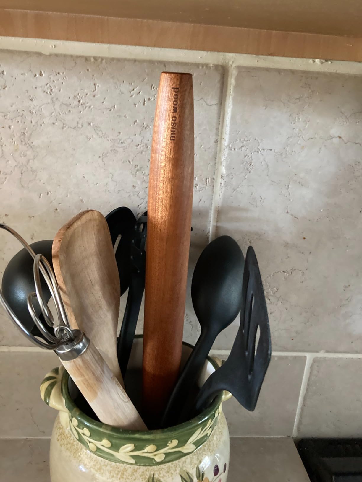 Muso Wood Sapele Wooden French Rolling Pin for Baking, Tapered Roller for Fondant, Pie Crust, Cookie, Pastry (French 15-3/4inch) customer photo 2