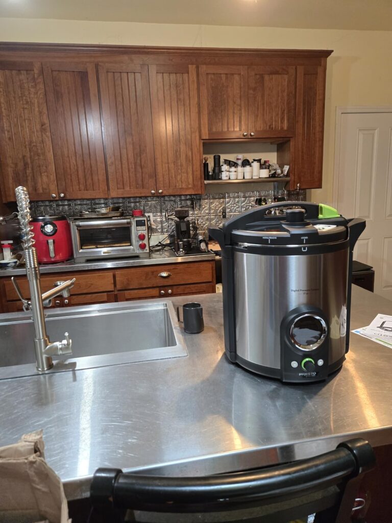 Presto 02144 12-Quart Digital Pressure Canner - Digital Display, Waterbath Capable, 10-Built-In Safety Features, Recipe Book, Black Stainless Steel - Customer Photo 1