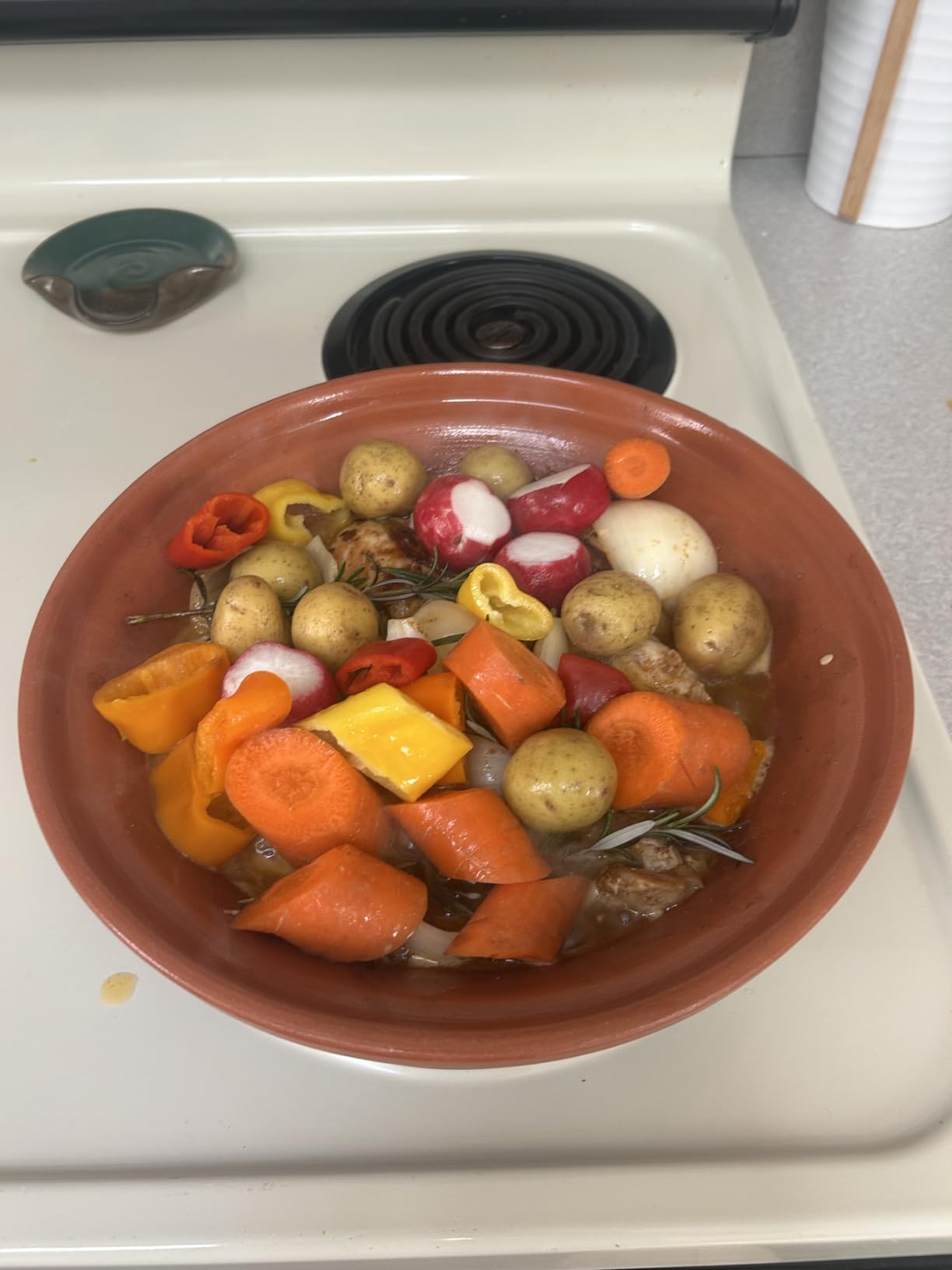 Kamsah Tagine Pot for Cooking and Flavor Enrichment - Large Clay Pot 12