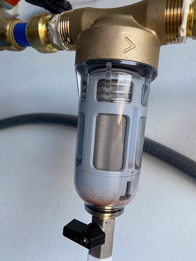 Waterdrop Spin Down Sediment Filter, Backwash Whole House Water Filter System for Well Water, 40-50 Micron, 1" MNPT + 3/4" FNPT + 3/4" MNPT, Traps Sand, BPA Free, WD-RPFK - Customer Photo 2