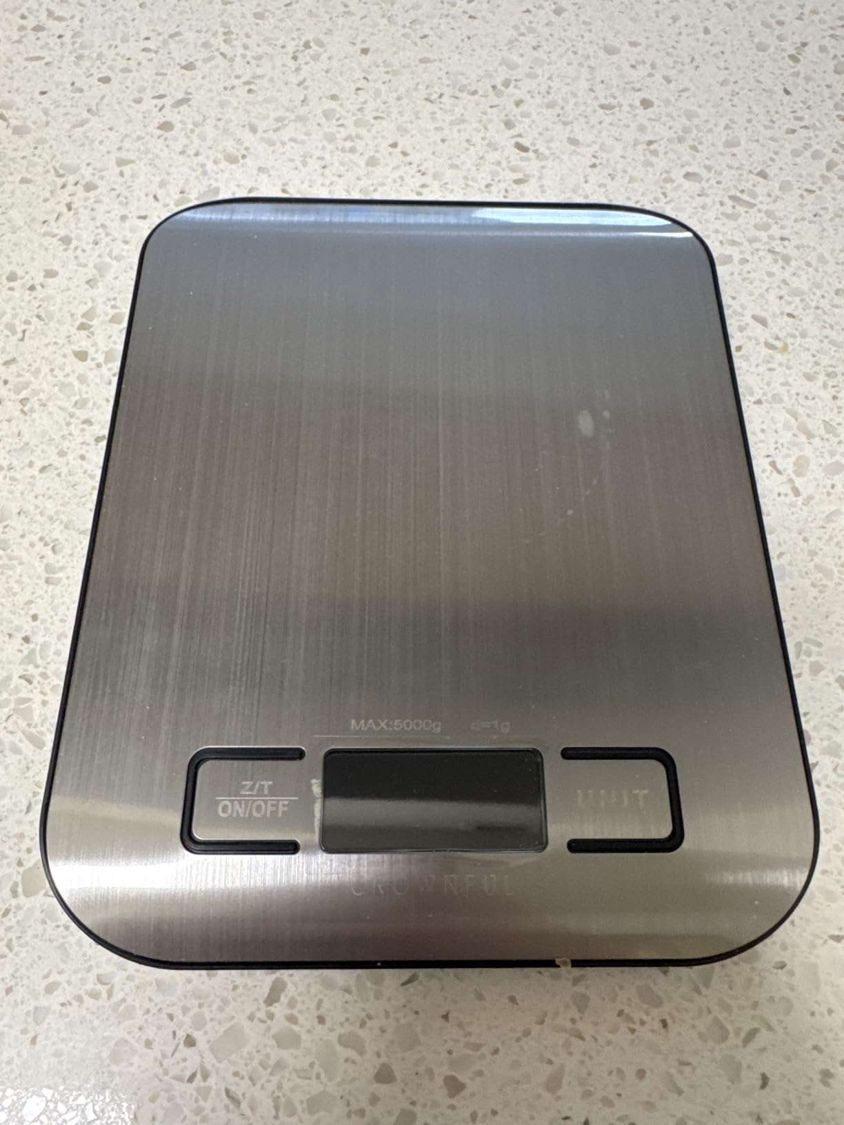 CROWNFUL Food Scale, 11 lb Digital Kitchen Scales with Built-in Coin Battery, Weight Ounces and Grams for Cooking and Baking, 6 Units with Tare Function, LCD Display, 304 Stainless Steel Customer Review CROWNFUL Food Scale, 11 lb Digital Kitchen Scales with Built-in Coin Battery, Weight Ounces and Grams for Cooking and Baking, 6 Units with Tare Function, LCD Display, 304 Stainless Steel - Customer Photo 3