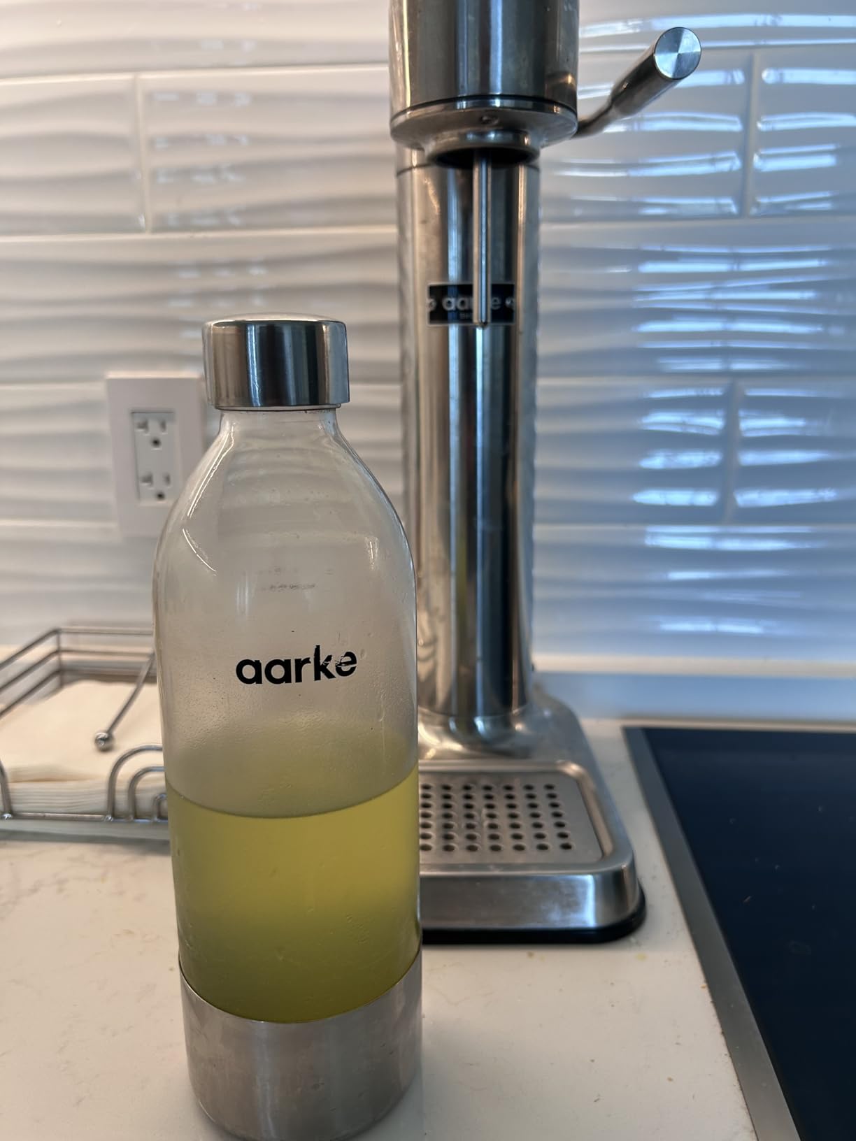 aarke - Carbonator III Premium Carbonator-Sparkling & Seltzer Water Maker-Soda Maker with PET Bottle (Stainless Steel) customer photo 1