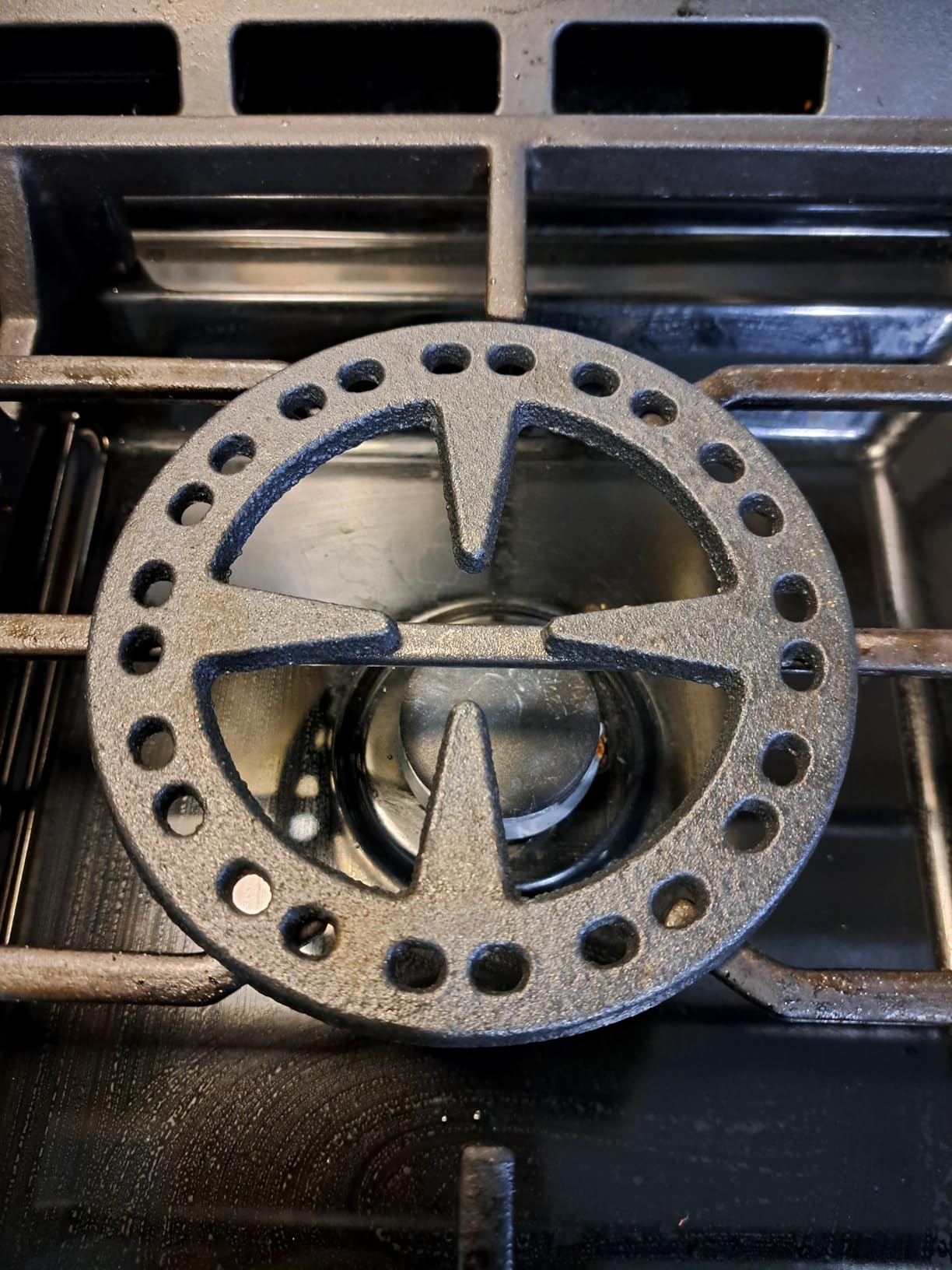 Cast Iron Wok Ring - Non Slip Burner Ring Support for Round Bottom Wok, Fits Samsung, GE, Kitchenaid, LG, Whirlpool, Frigidaire, Kenmore Gas Stoves customer photo 1